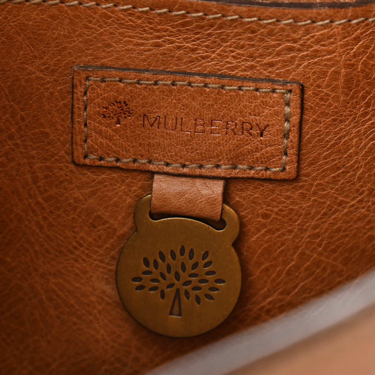 Grained Calfskin Tooled Darwin Bayswater Oak