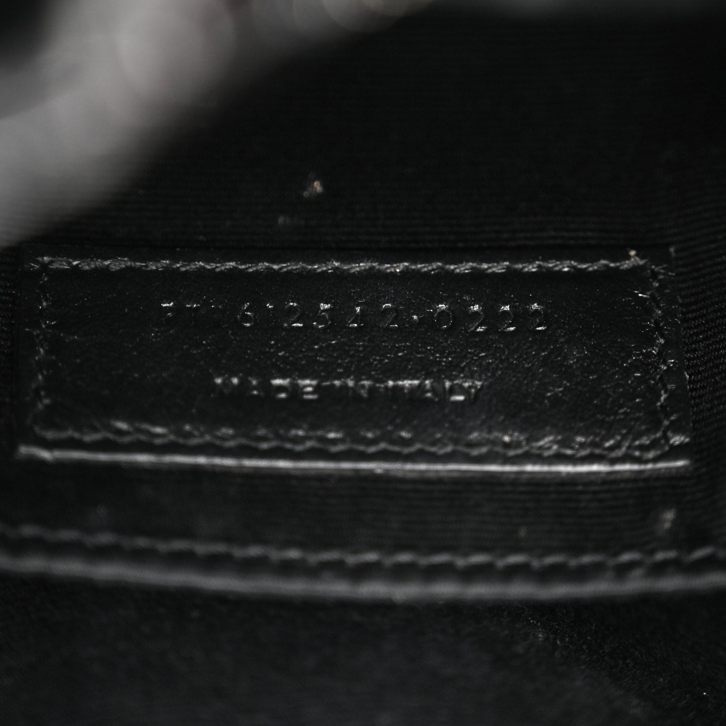 Patent Calfskin Crocodile Embossed Monogram Lou Camera Bag Black