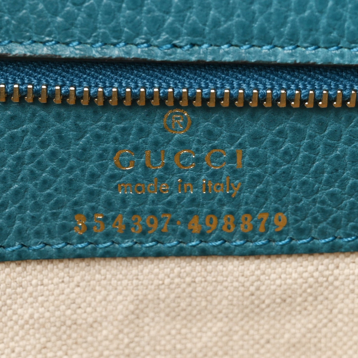 Dollar Calfskin Medium Swing Tote Marine Deep Cobalt