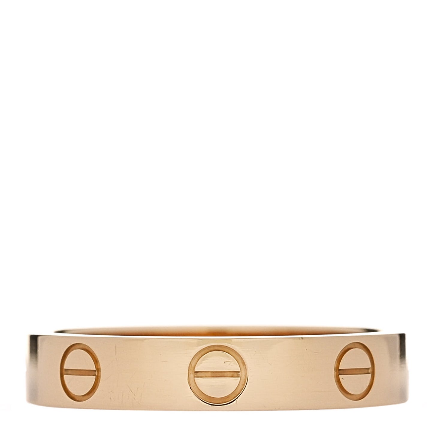 18K Yellow Gold 3.5mm LOVE Wedding Band Ring 53 6.5