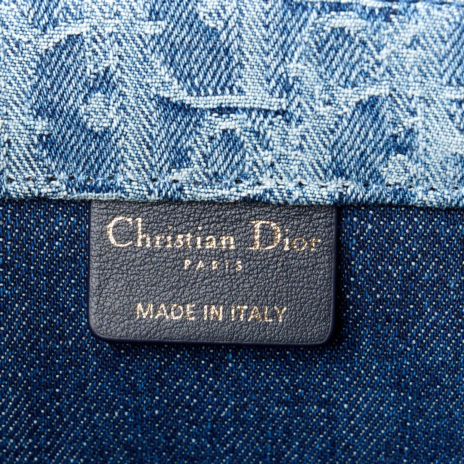 Christian Dior Oblique Denim Large Book Tote Blue 6 of 10
