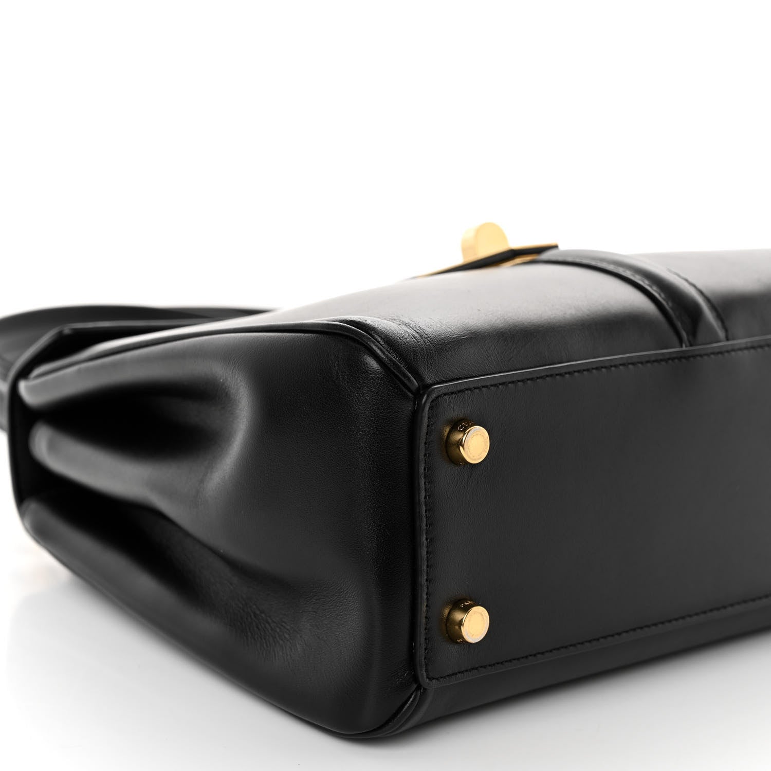 Celine Satinated Calfskin Small 16 Top Handle Bag Black 9 of 11