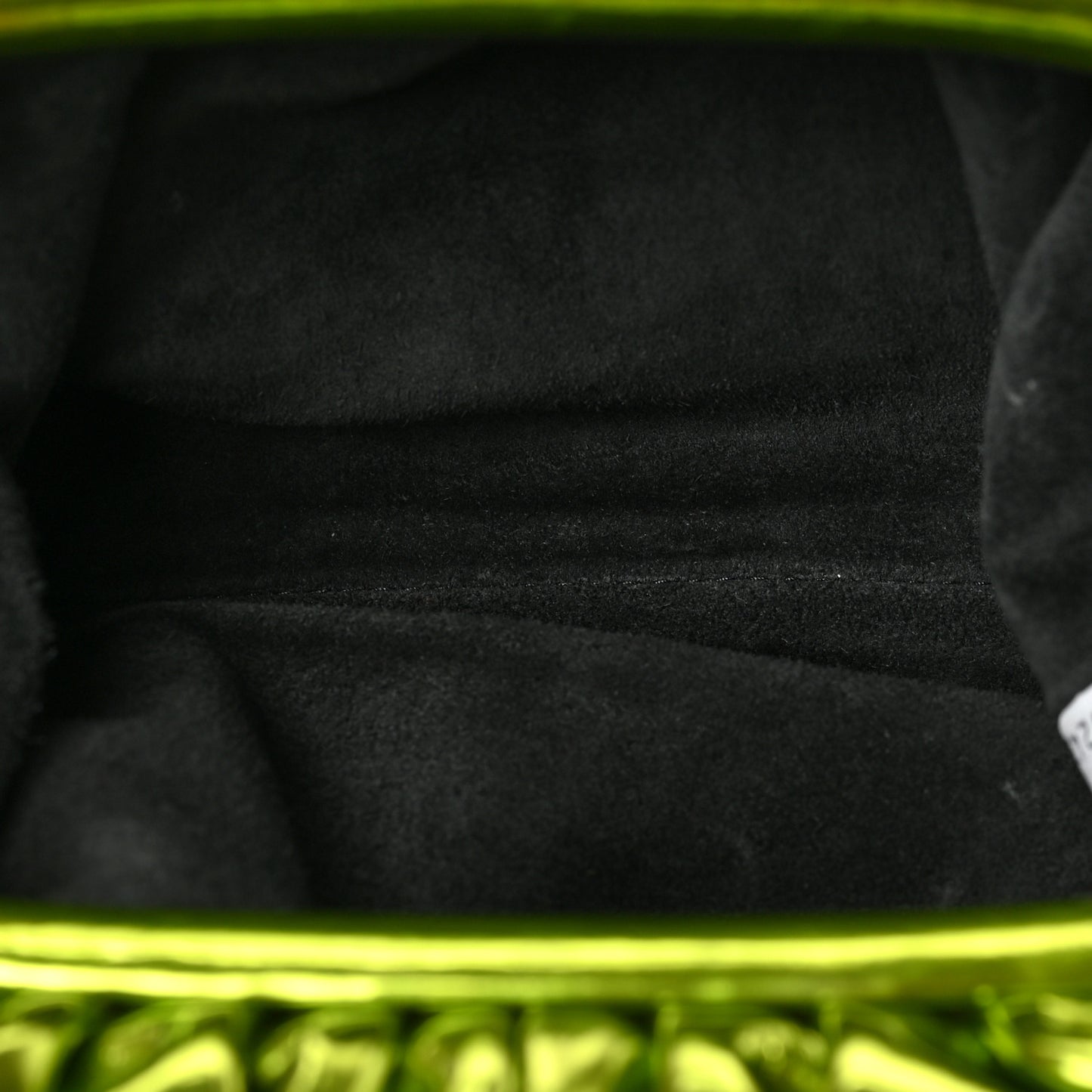 Metallic Crushed Calfskin The Mini Pouch Chlorophyll