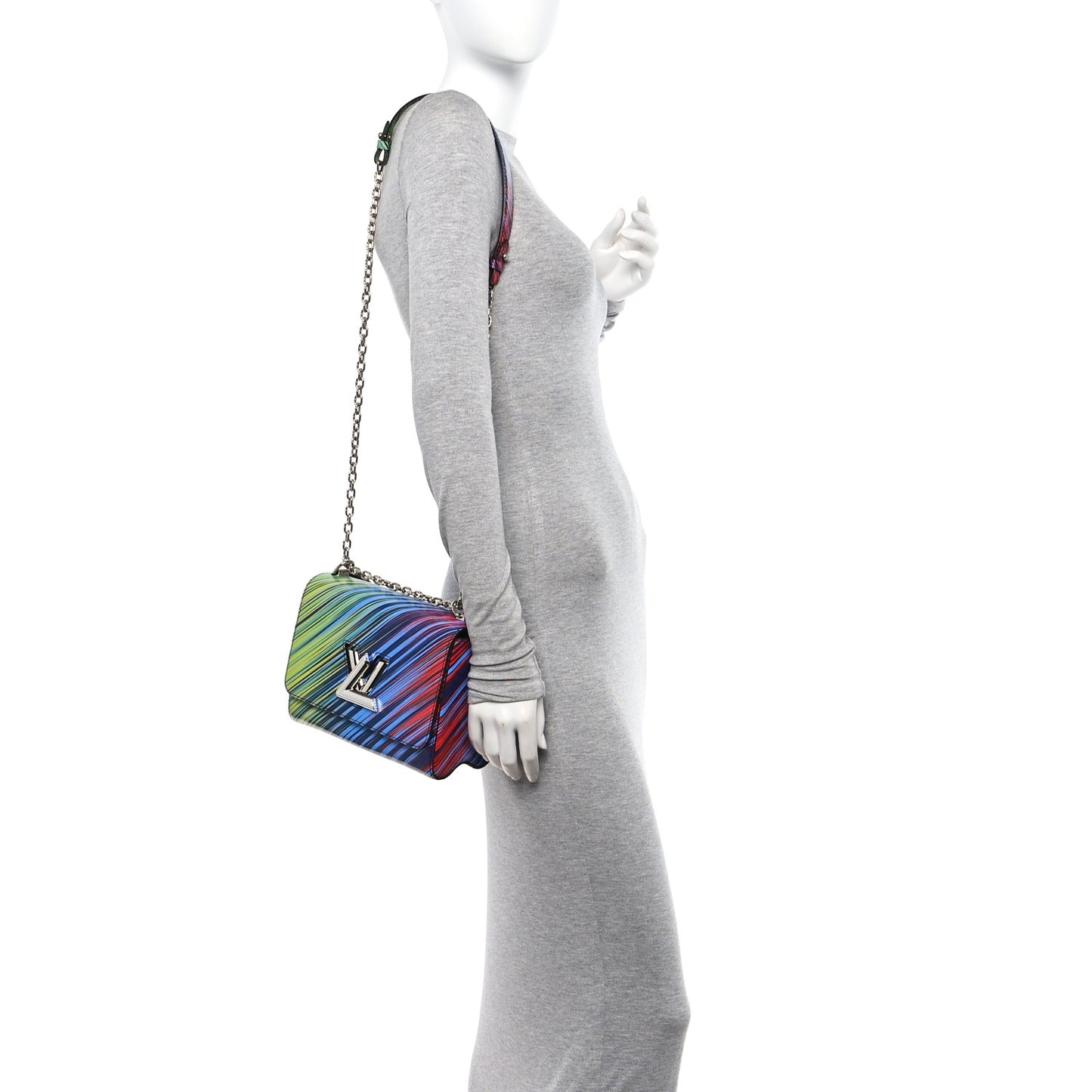 Epi Tropical Twist Shoulder Bag MM Vert Rouge