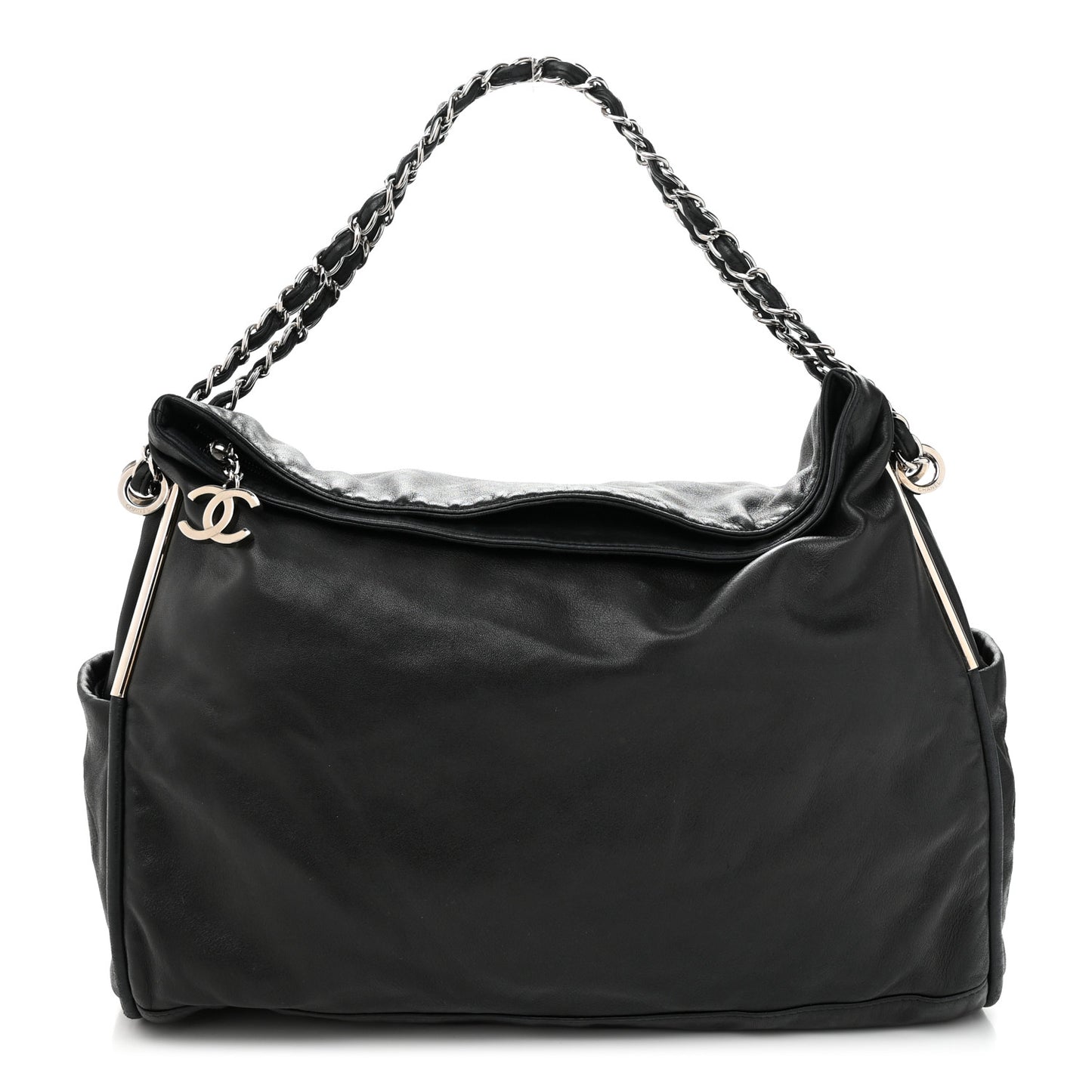 Lambskin Large Ultimate Soft Tote Black