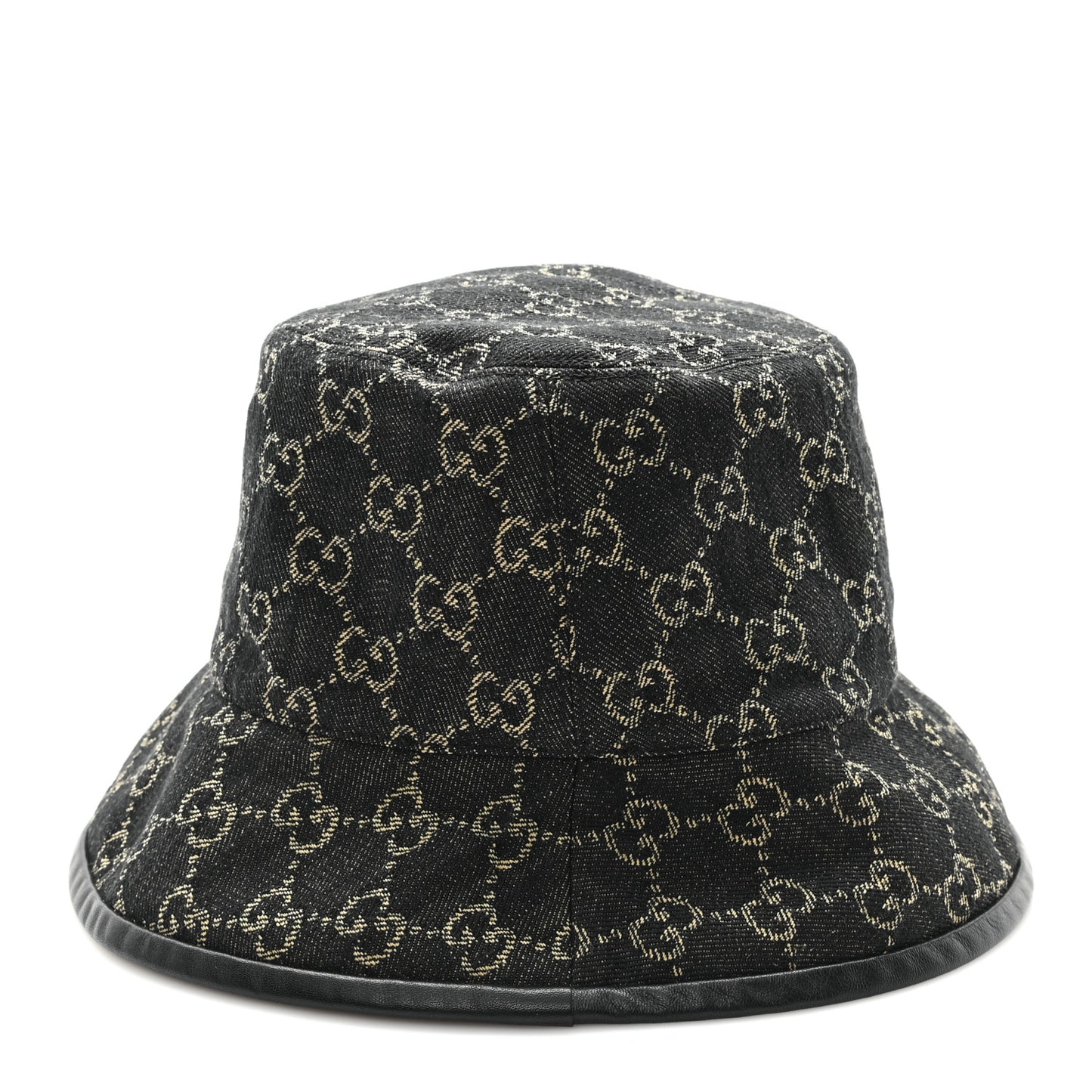 Jacquard Denim GG Monogram Oscar Bucket Hat M Black Ivory