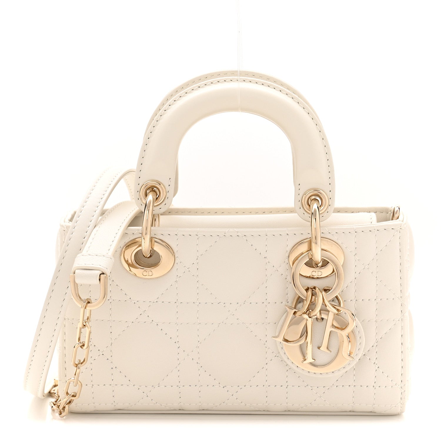 Christian Dior Lambskin Cannage Micro Lady D-Joy Latte 1805904