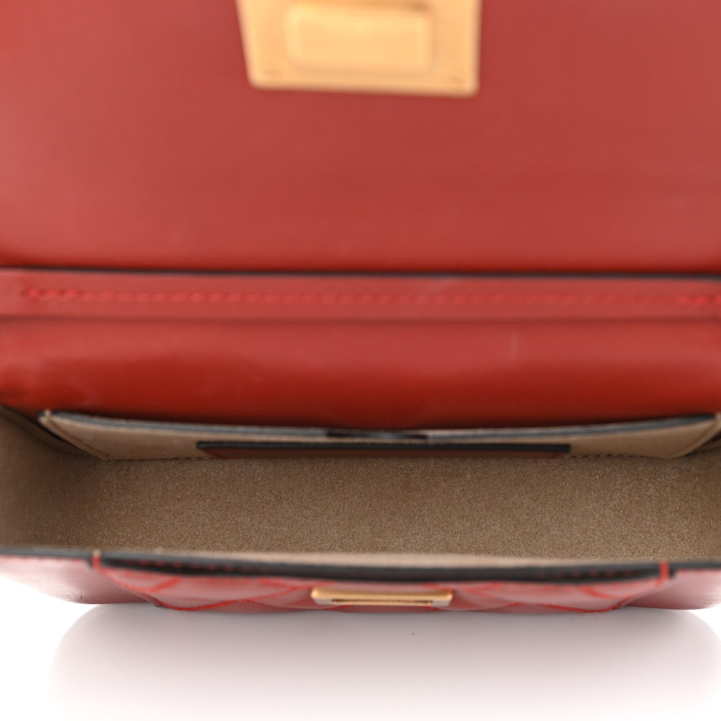 Goatskin Quilted GV3 Mini Pocket Convertible Bag Terracotta