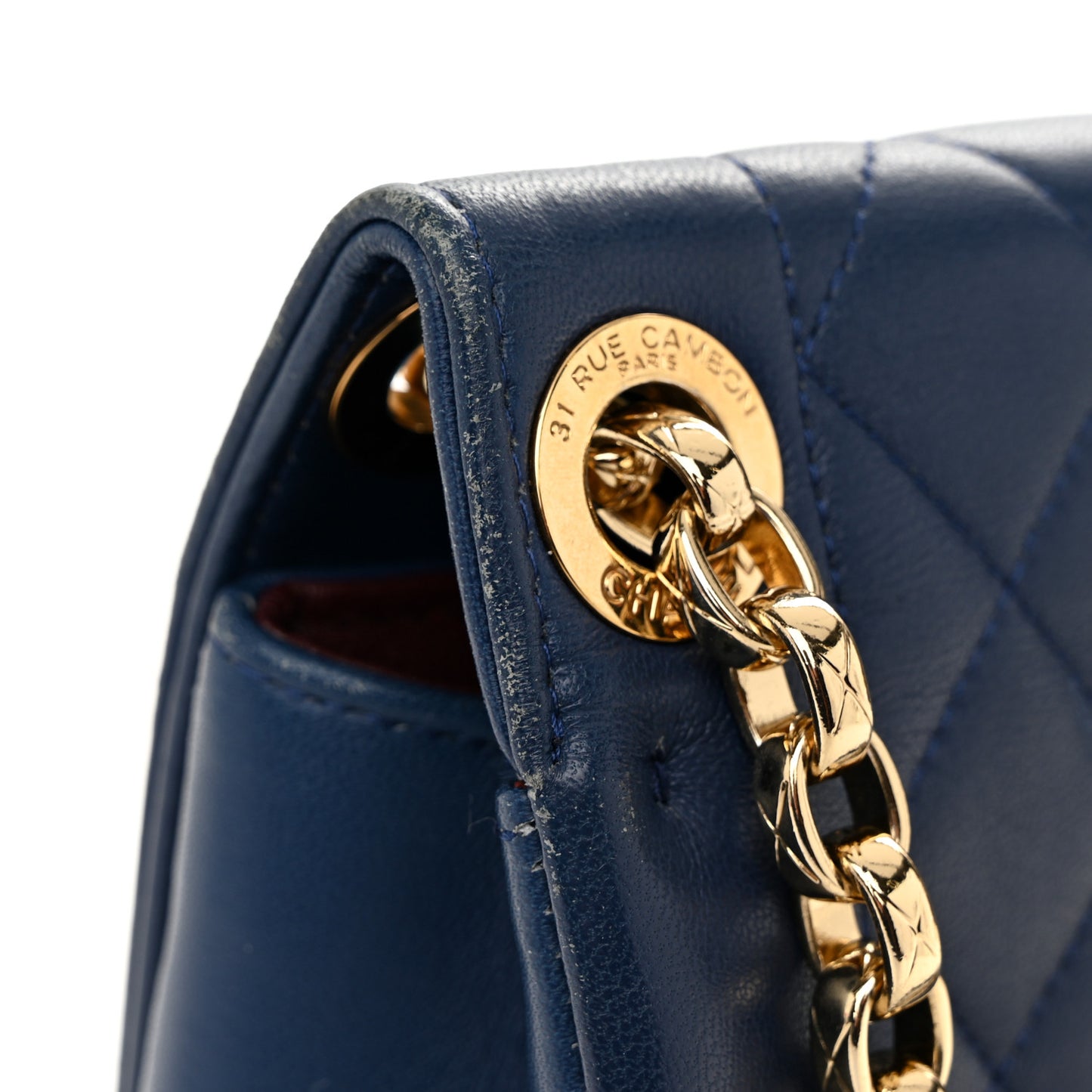 Lambskin Quilted Large Chic With Me Flap Navy