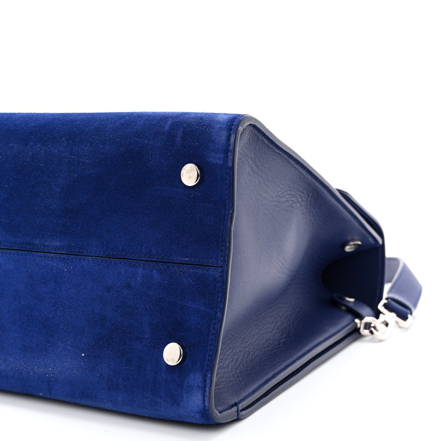 Suede Large Diorever Flap Navy