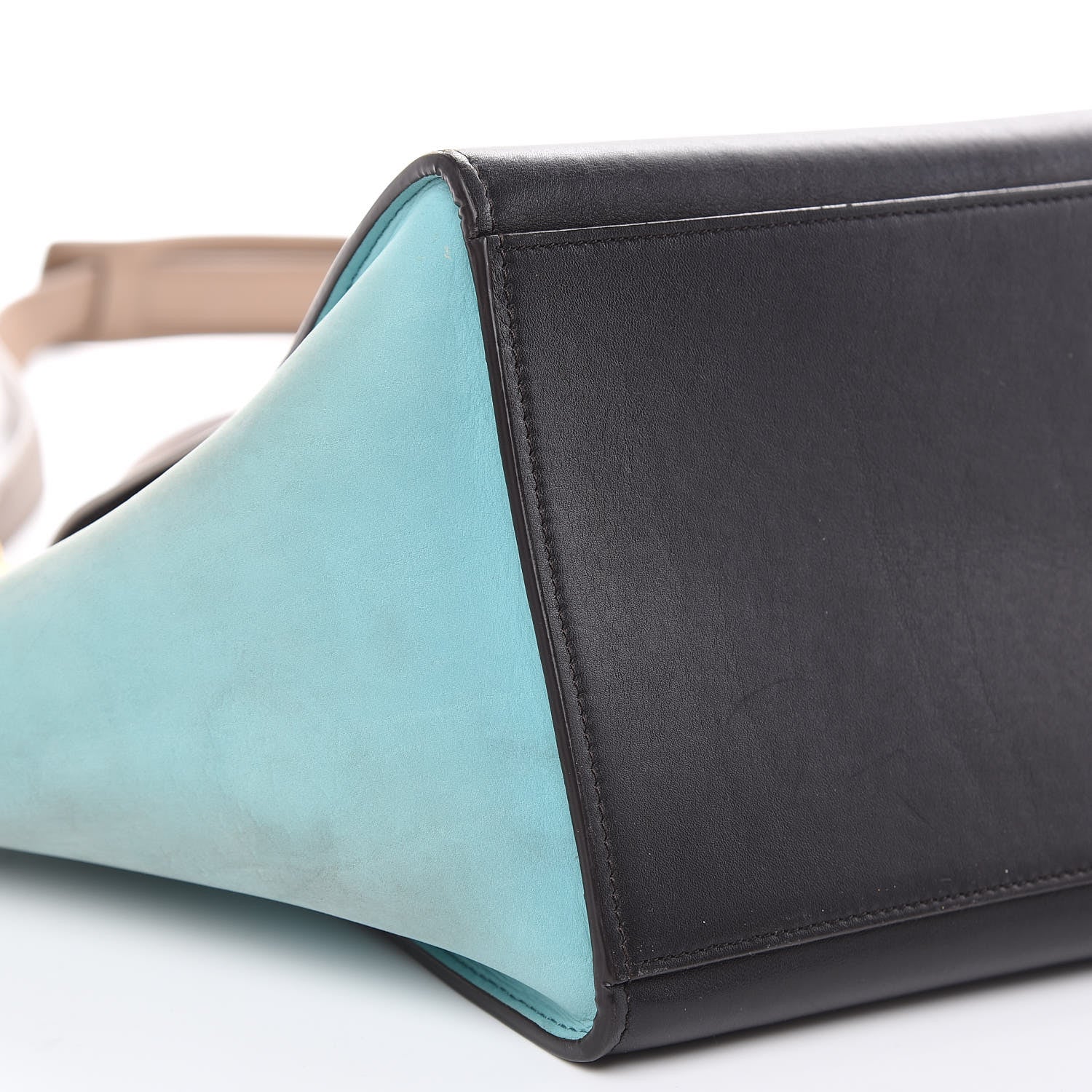 Celine Smooth Calfskin Nubuck Small Tri-Color Trapeze Taupe 7 of 12