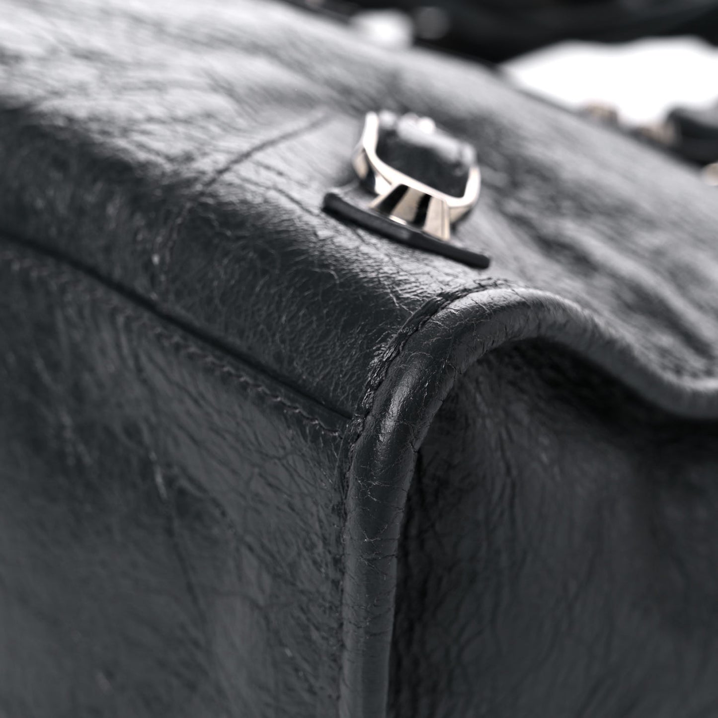 Agneau Classic Silver Hardware S City Gris Fossile