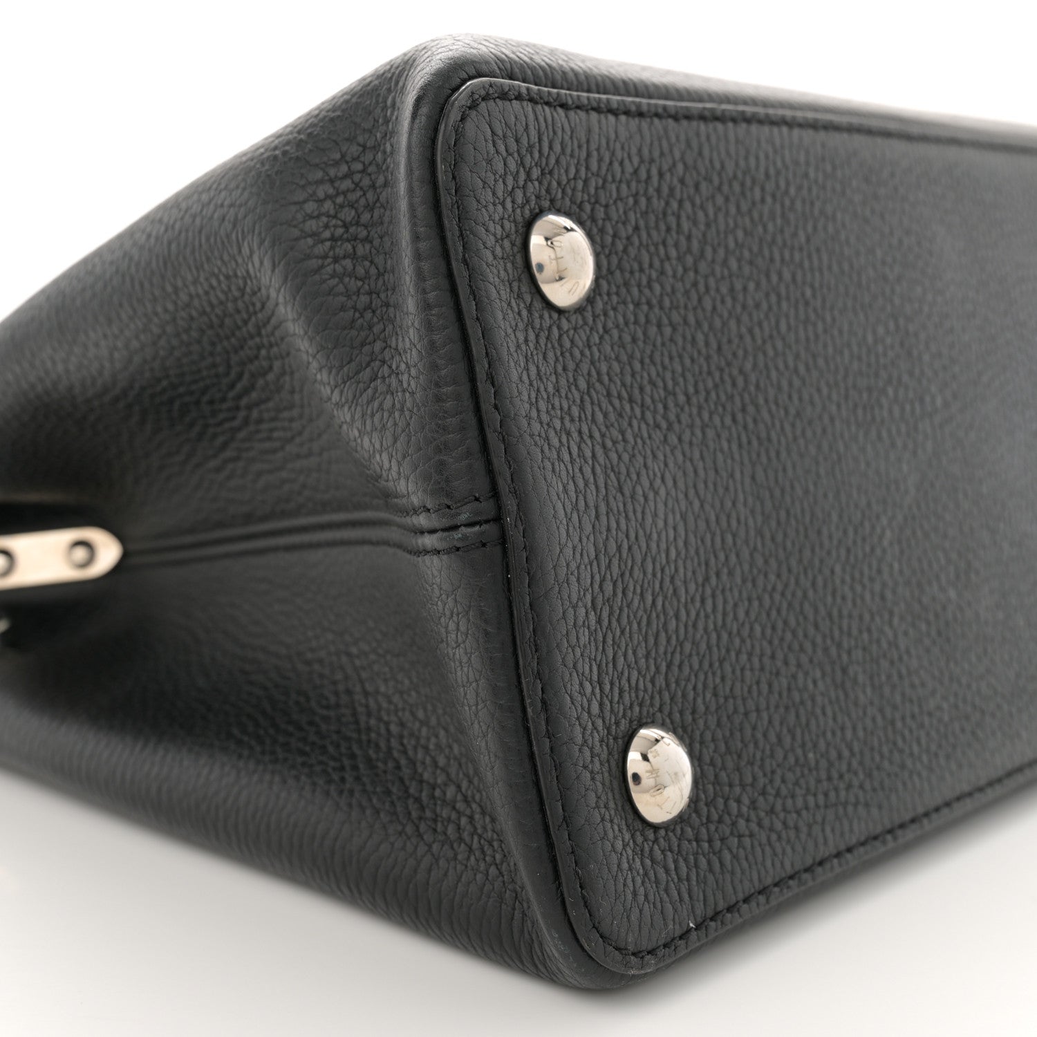 Louis Vuitton Taurillon Braided Capucines MM Black 8 of 12