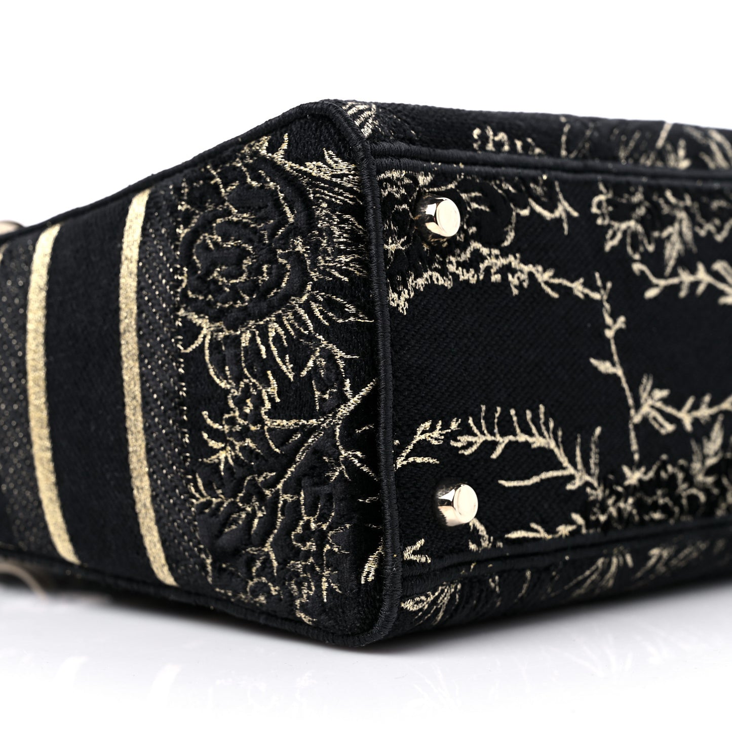 Toile de Jouy Embroidered Medium Lady D-Lite Black