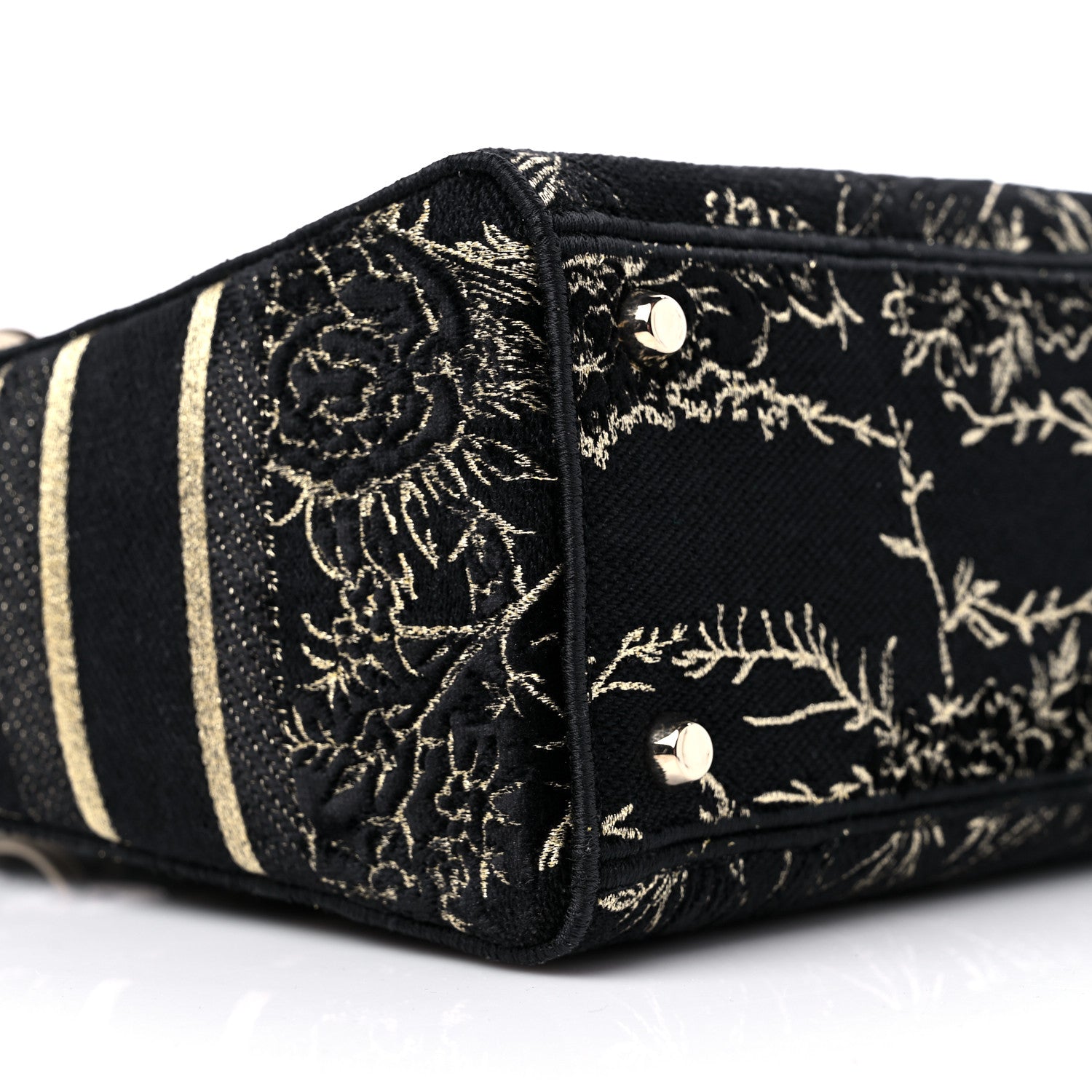 Christian Dior Toile de Jouy Embroidered Medium Lady D-Lite Black 7 of 10
