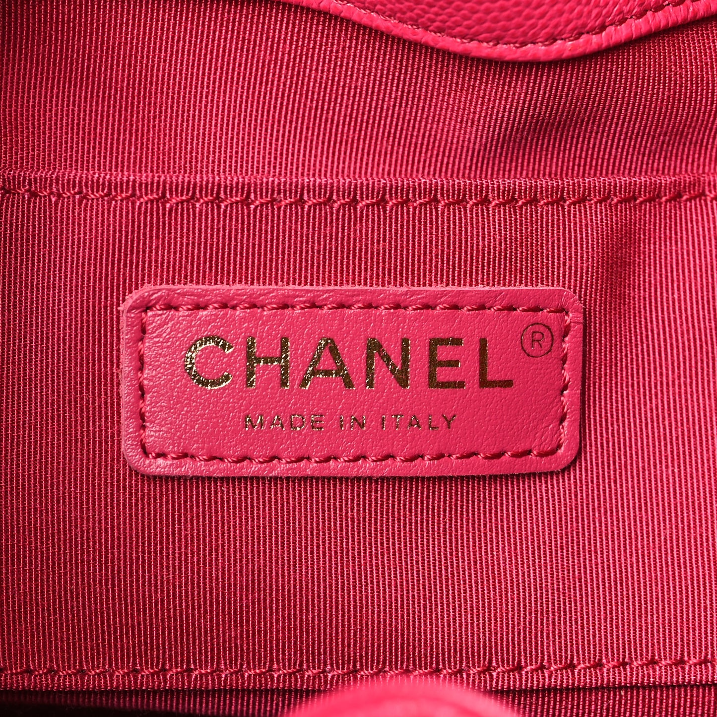 Caviar Quilted Fashion Therapy Bucket Drawstring Bag Dark Pink