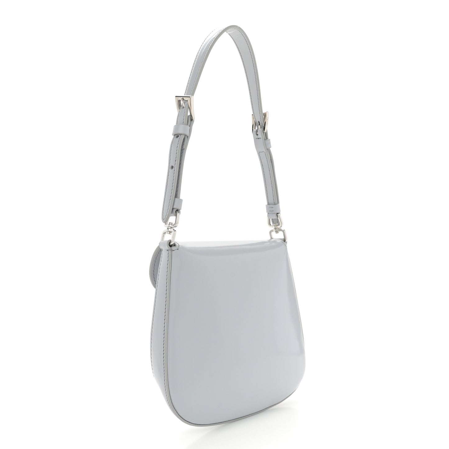 Spazzolato Mini Cleo Flap Adjustable Strap Shoulder Bag Fiordaliso