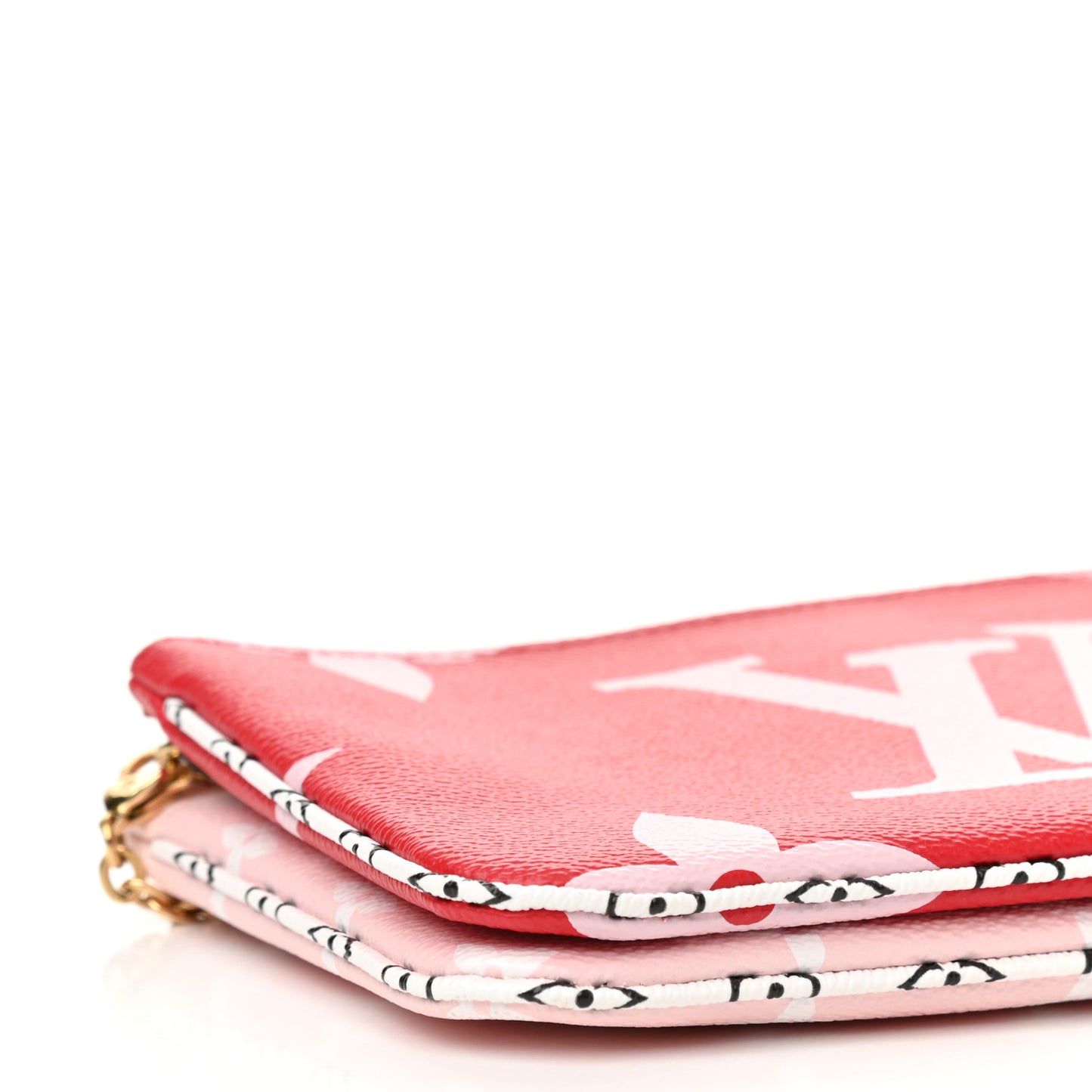 Monogram Giant Double Zip Pochette Rouge