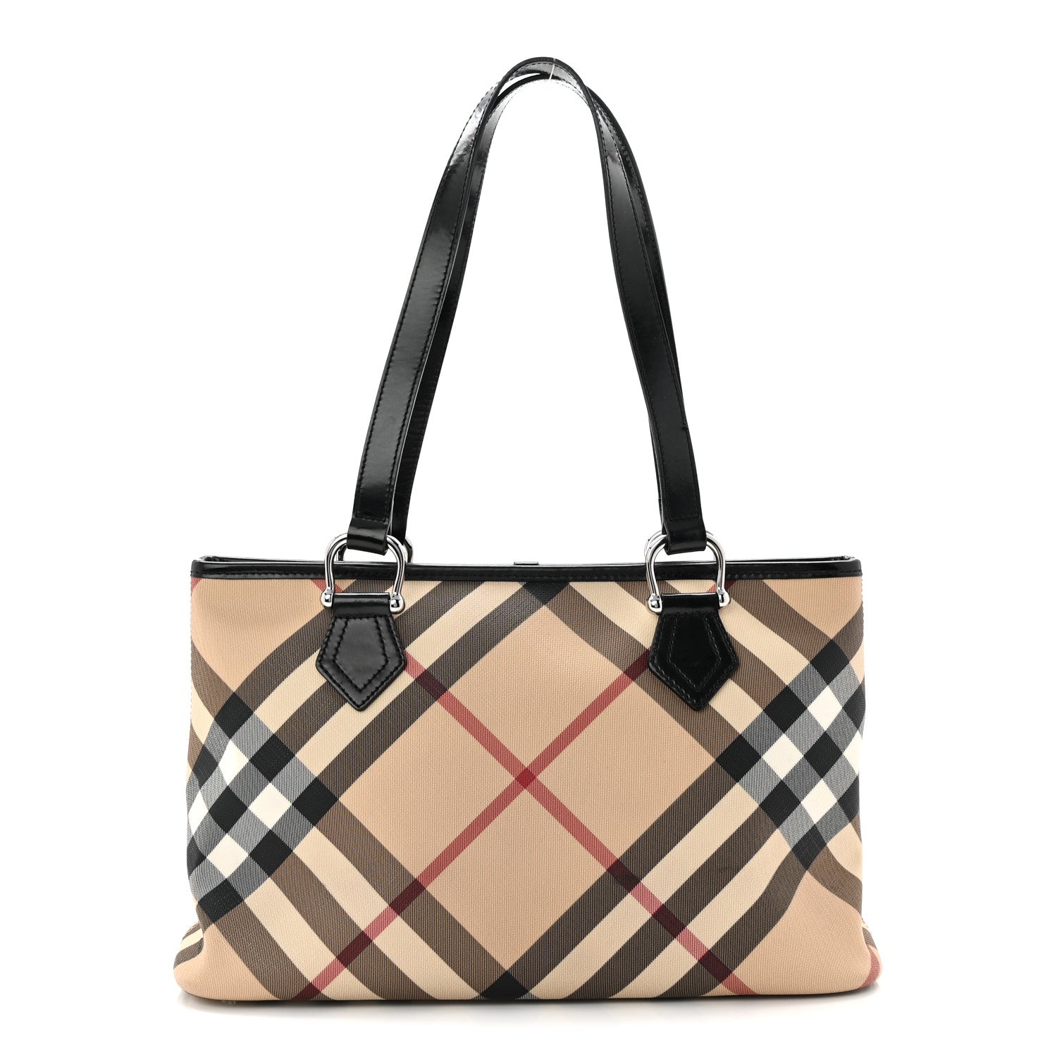 BURBERRY バック Burberry Supernova Check Small Nickie Tote Black 1879529
