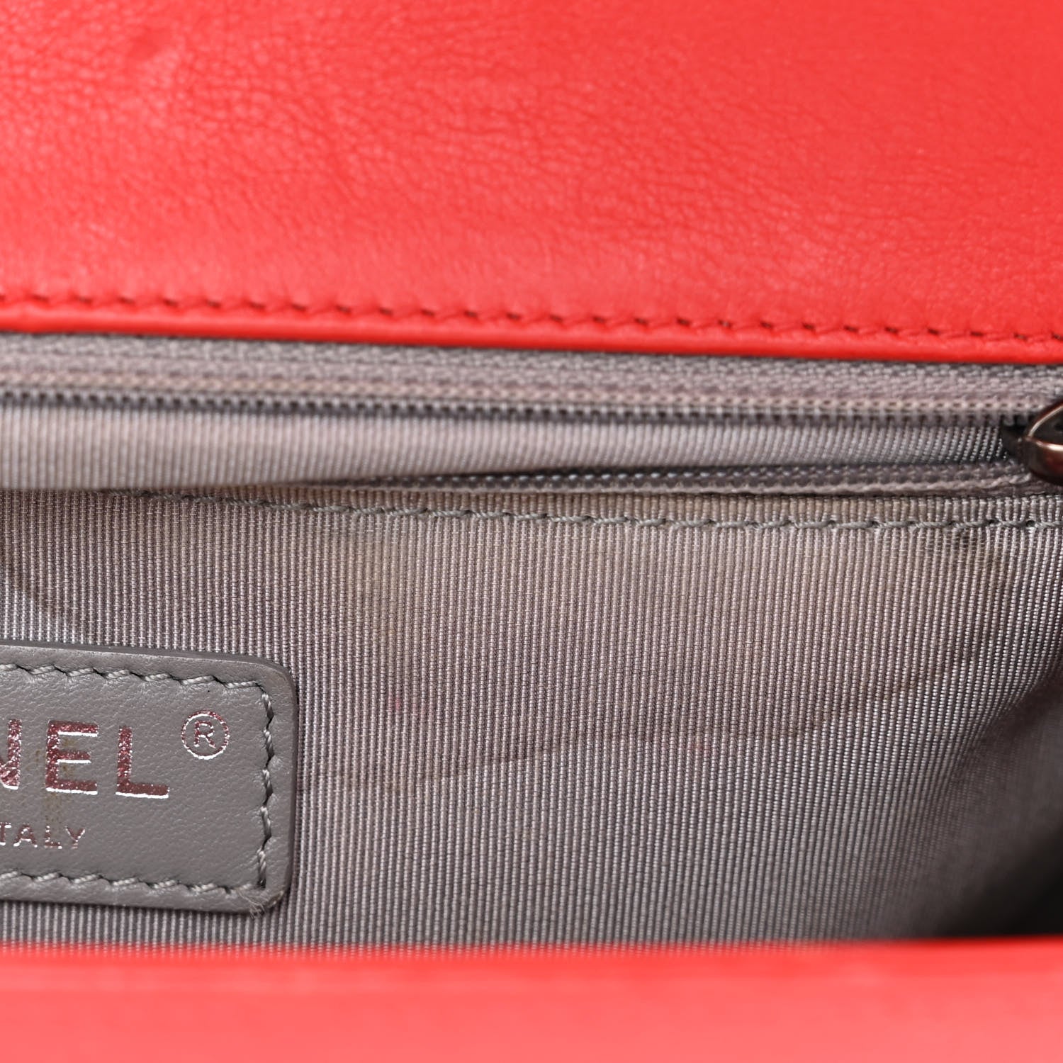 Chanel Calfskin Double Stitch New Medium Boy Flap Red 8 of 13