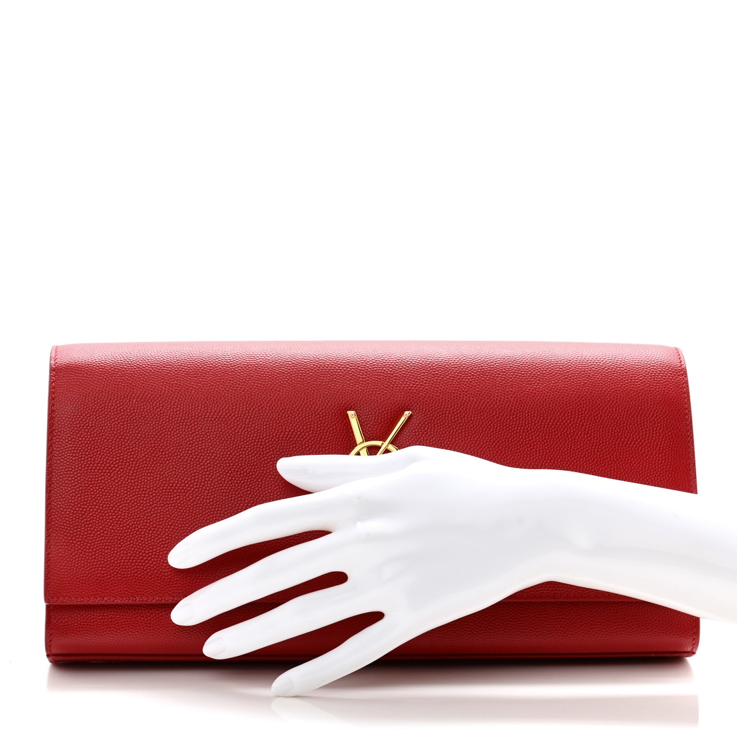 Grain De Poudre Monogram Cassandre Clutch Rouge Orient