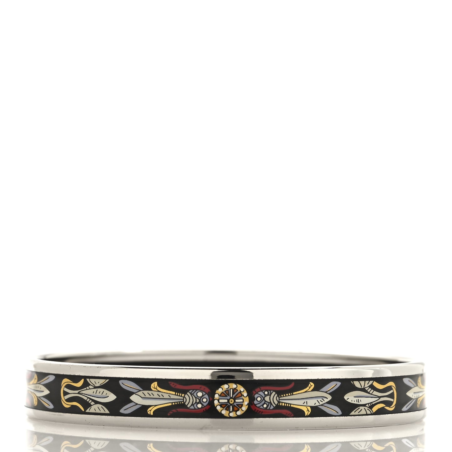 Enamel Printed Narrow Dreamcatchers Bracelet 70 Black