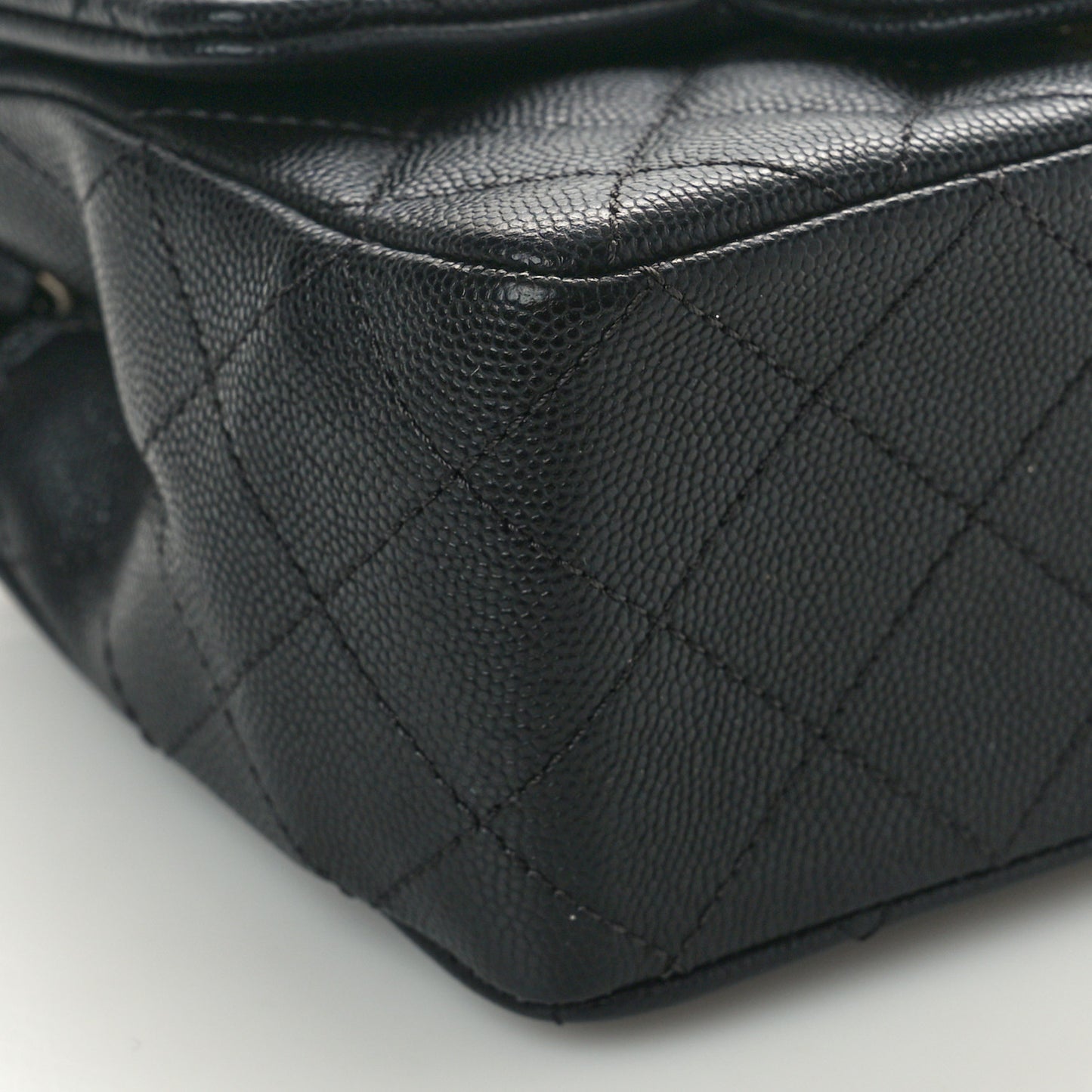 Caviar Quilted Mini Square Flap Black