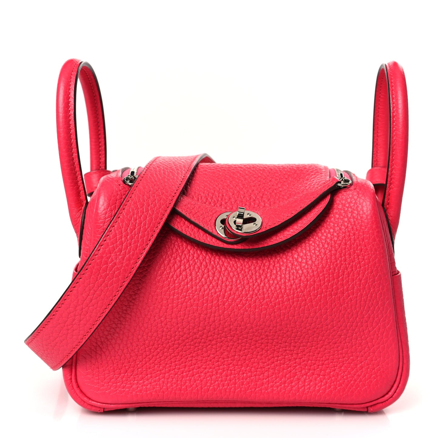 Taurillon Clemence Mini Lindy 20 Rose Extreme