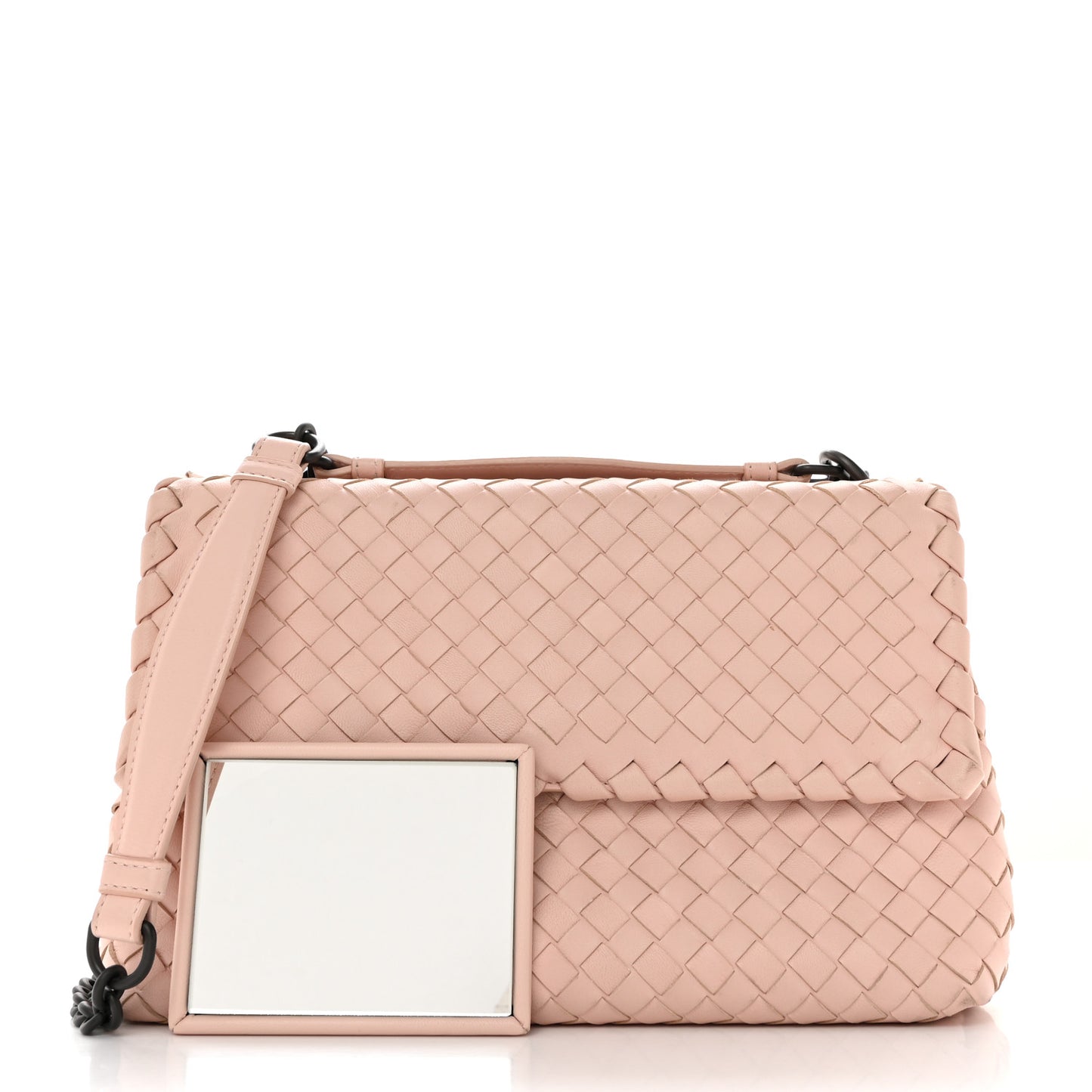 Nappa Intrecciato Small Olimpia Shoulder Bag Petale