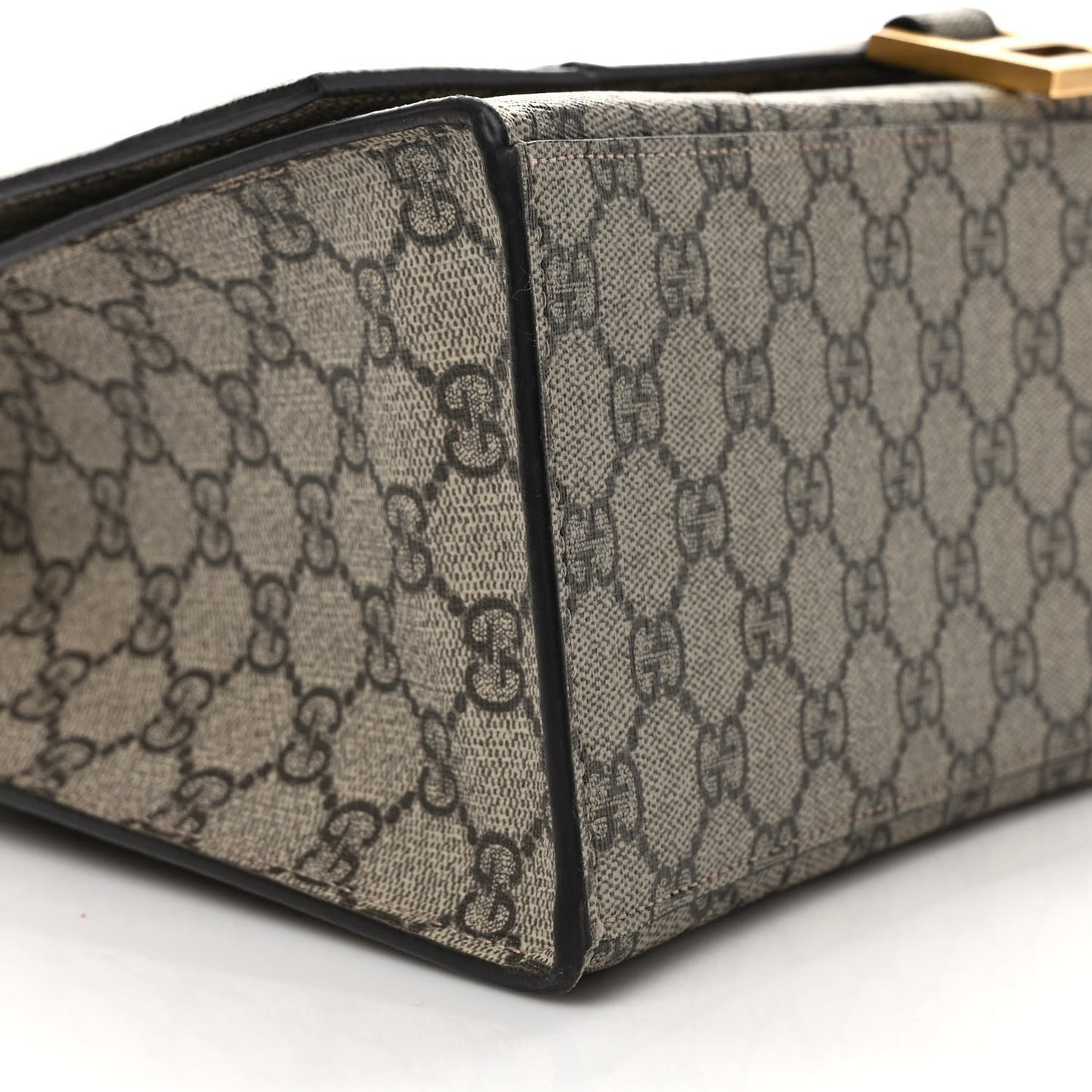 X GUCCI GG Supreme Monogram Medium Hourglass Top Handle Bag Beige Ebony
