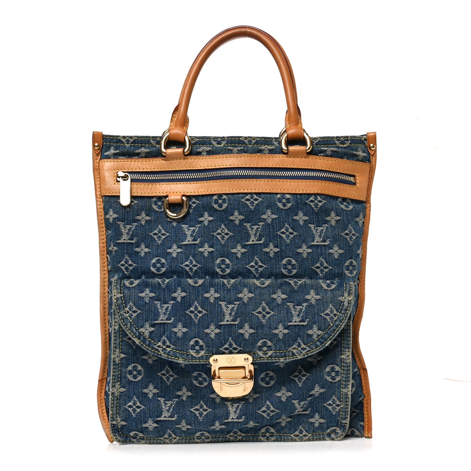 Louis Vuitton Monogram Denim Sac Plat Blue 1823776 – FASHIONPHILE