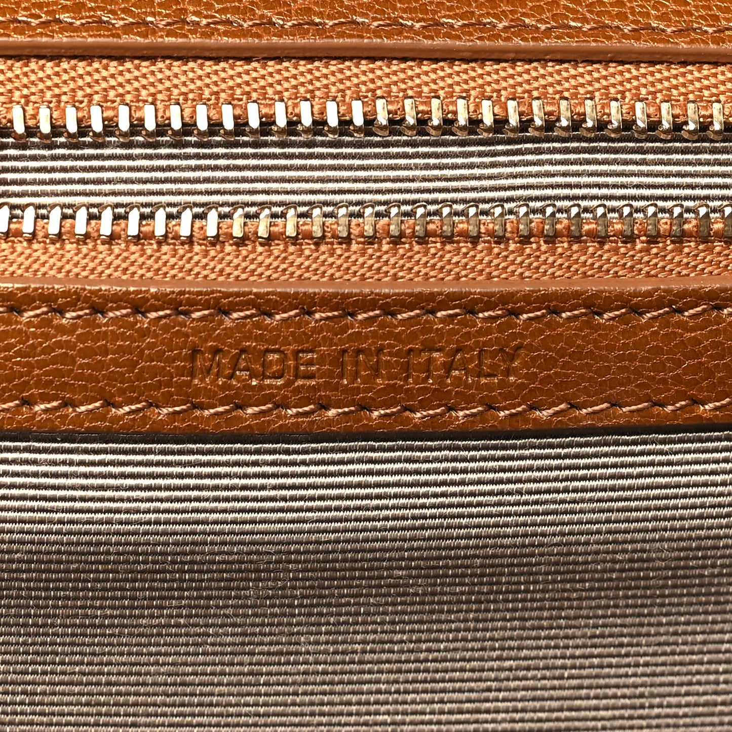 Grained Calfskin Medium Diorama Flap Bag Brown