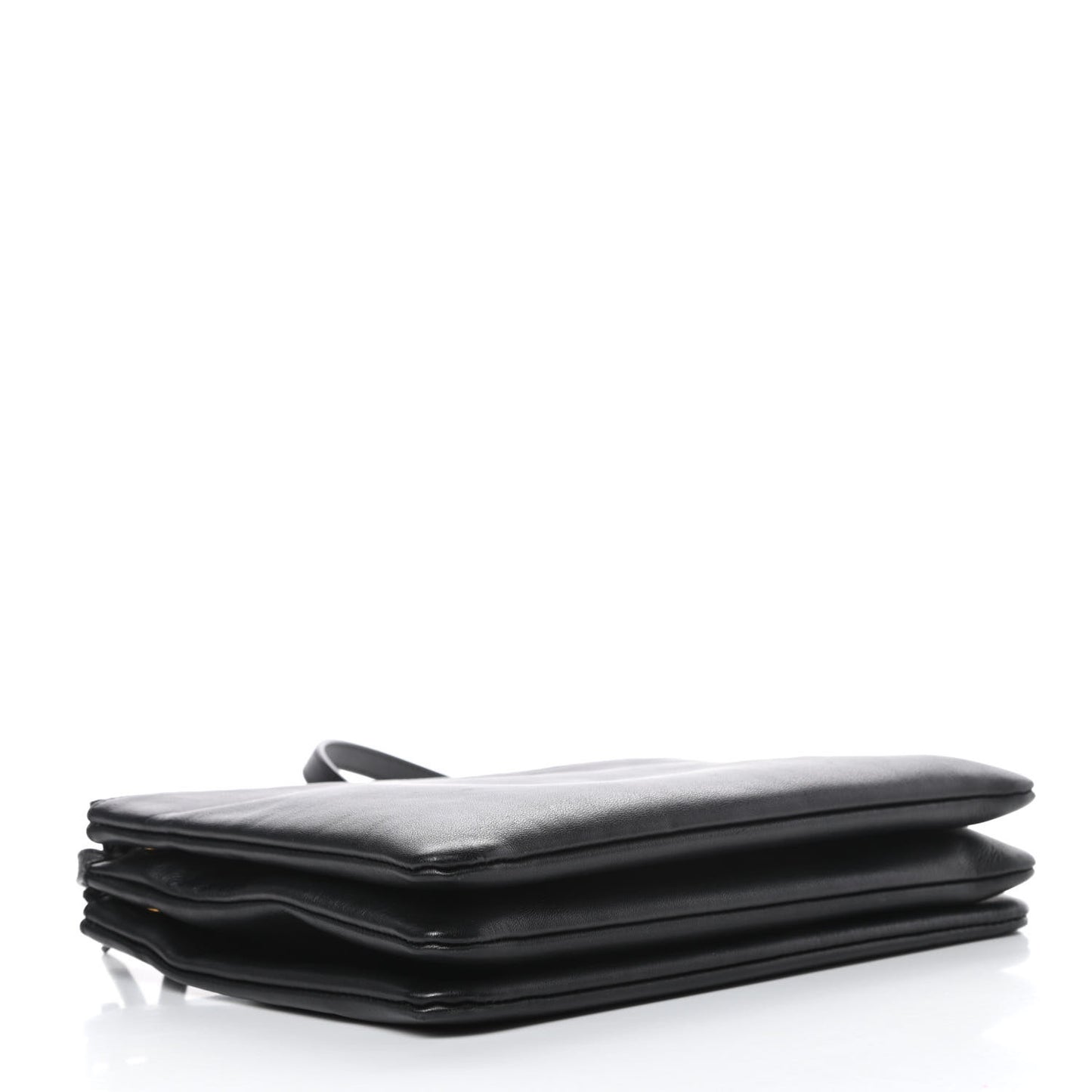 Goatskin Large Trio Crossbody Bag Black