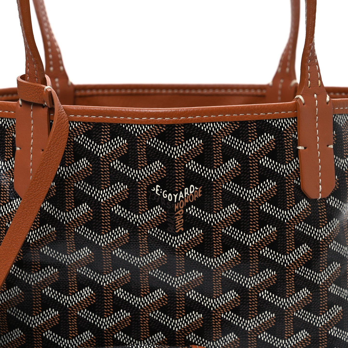 Goyardine Reversible Mini Anjou Black Gold