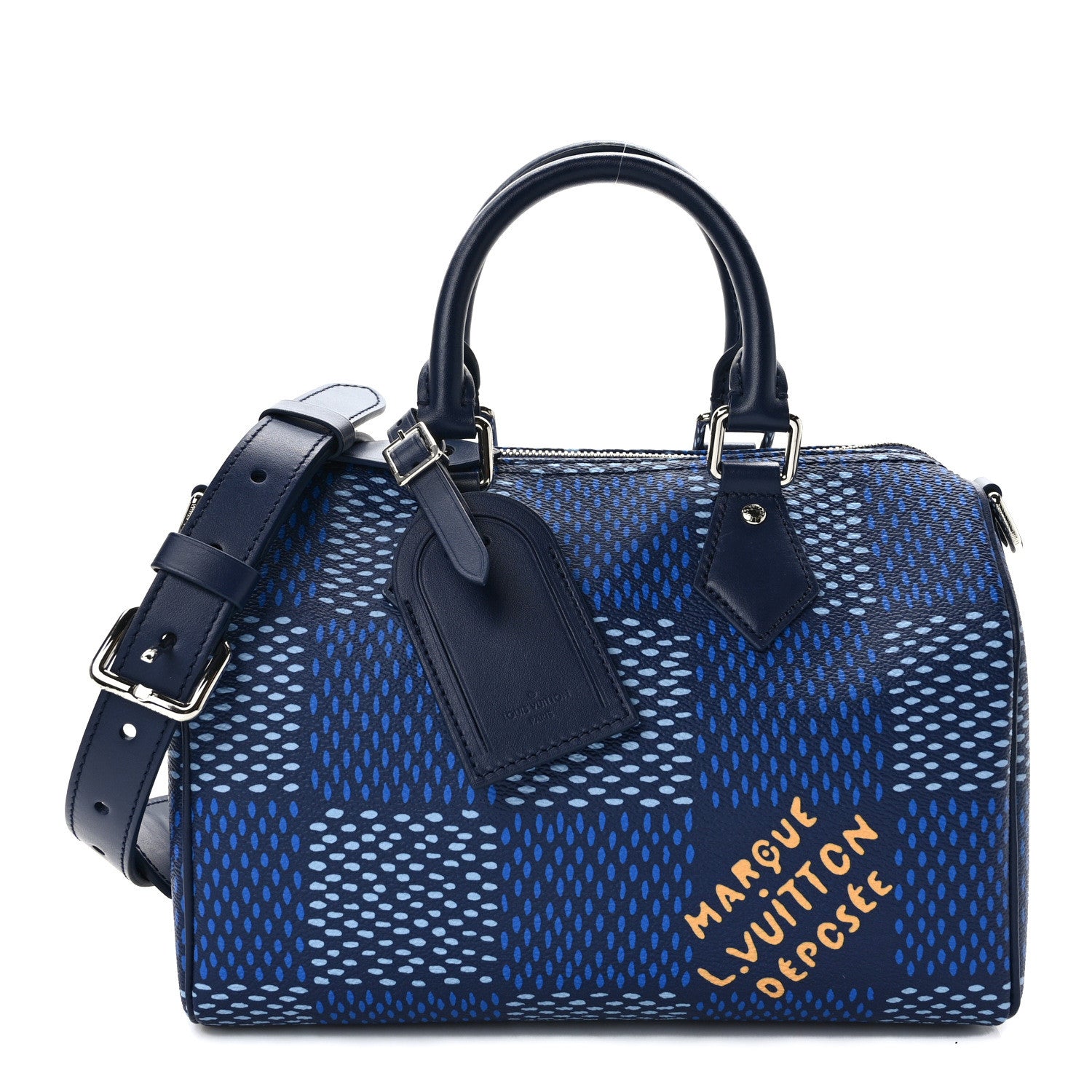 Louis Vuitton Damier Heritage Speedy Bandouliere 25 Blue 1 of 7