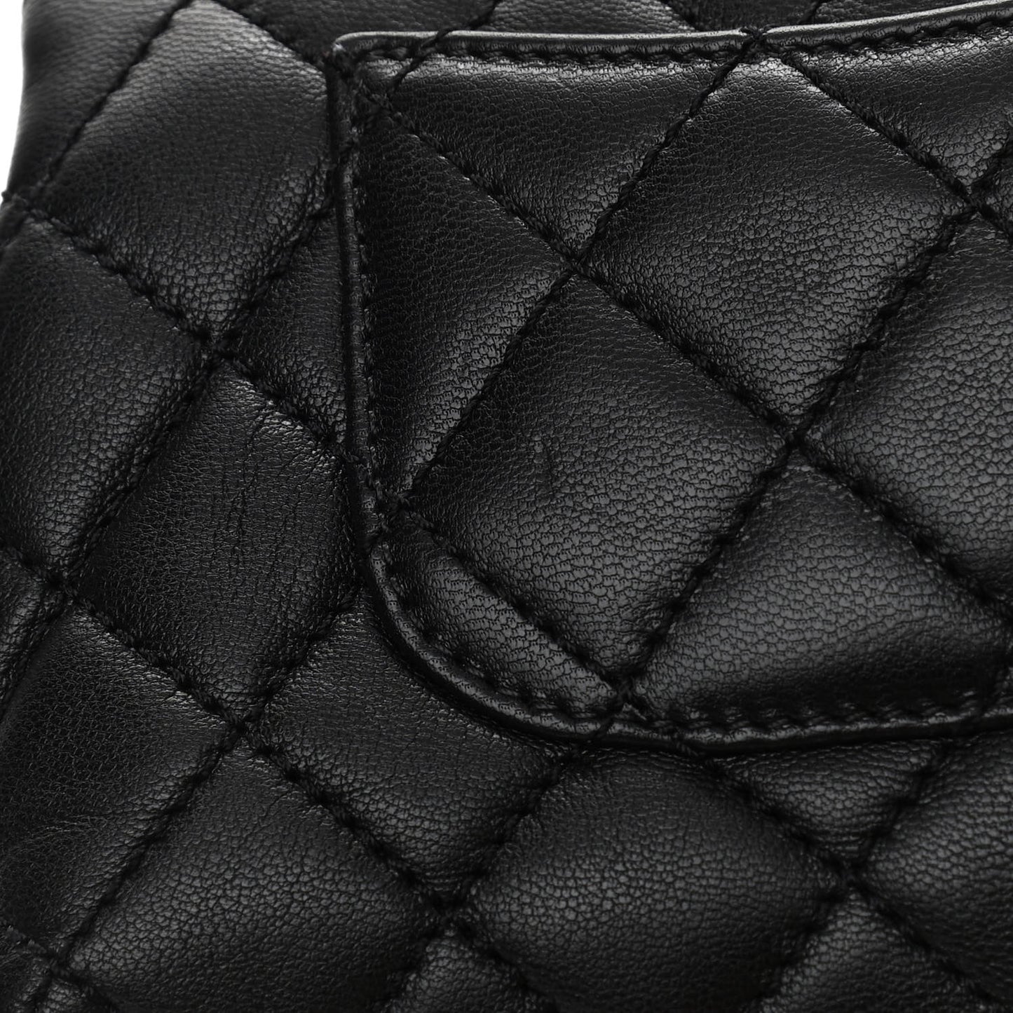 Goatskin Quilted Rainbow Extra Mini Coco Handle Flap Black