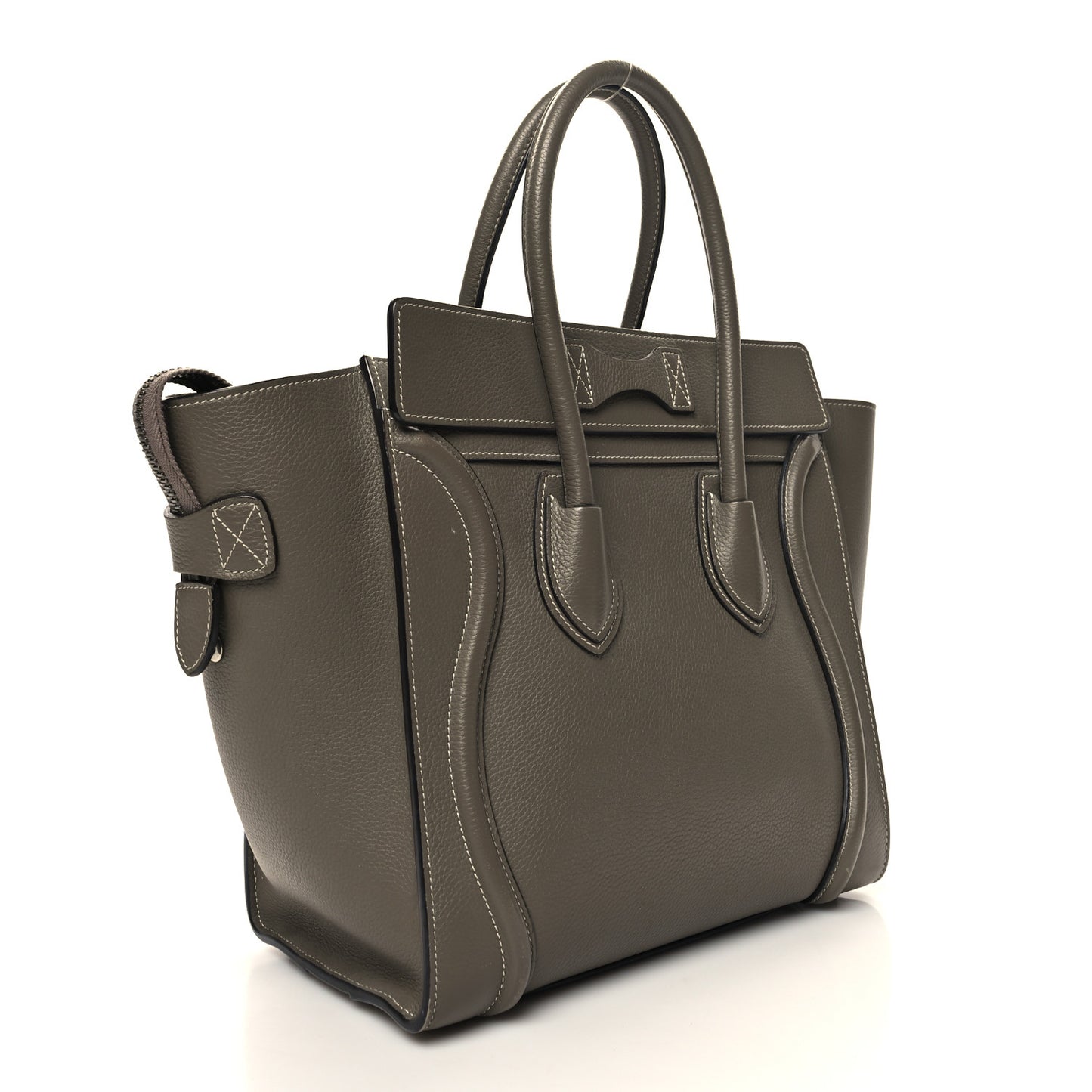 Drummed Calfskin Micro Luggage Souris