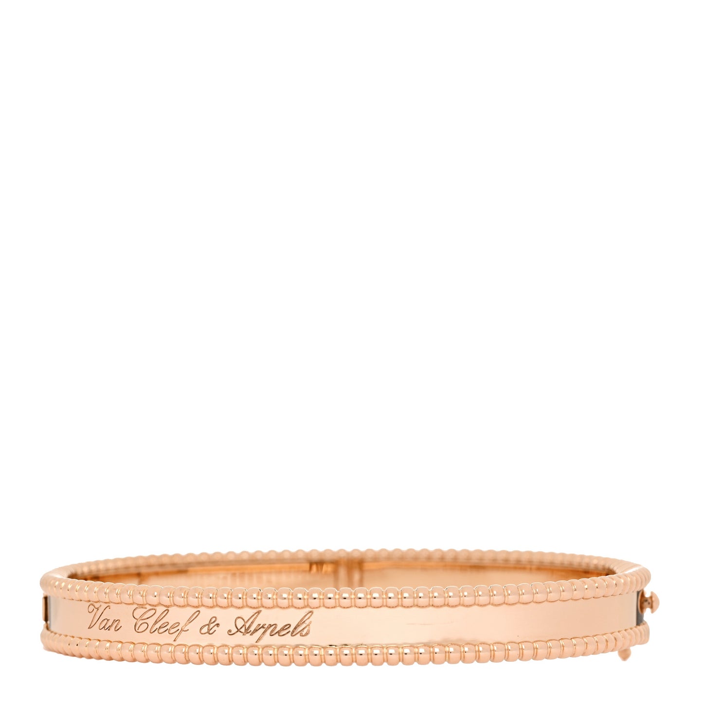 18K Rose Gold Perlee Signature Bangle Bracelet M