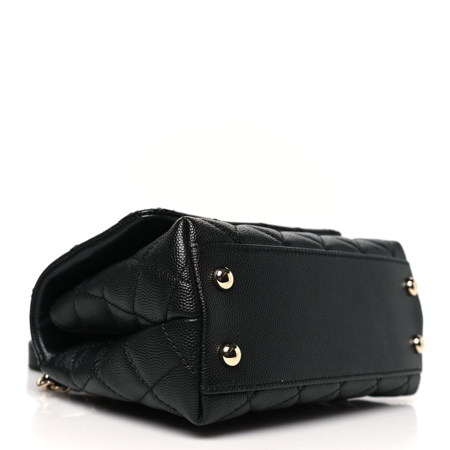 Caviar Quilted Extra Mini Coco Handle Flap Black
