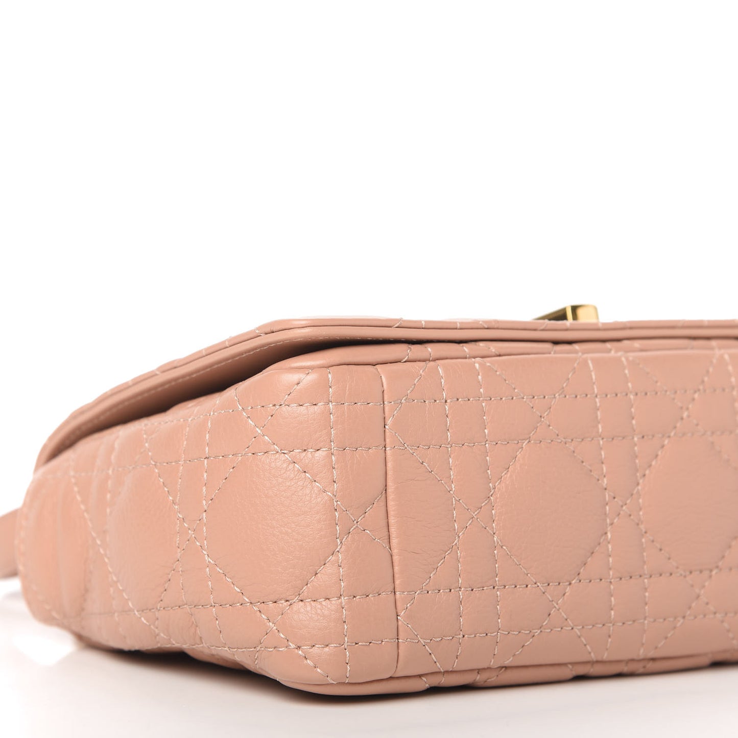 Calfskin Cannage Small Caro Bag Rose De Vents