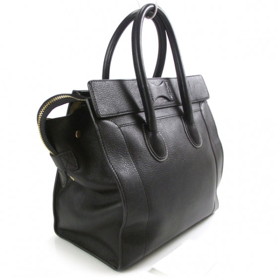 Calfskin Mini Envelope Luggage Black