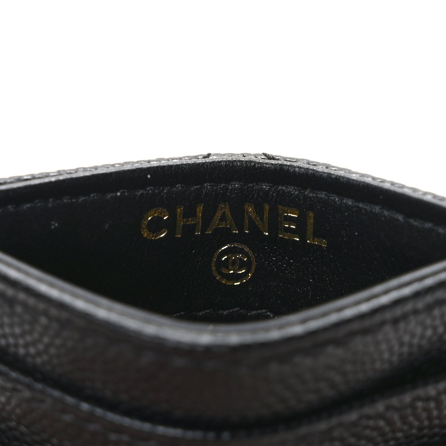 Chanel Caviar Quilted Crystal Vertical Card Holder Black 6 of 9