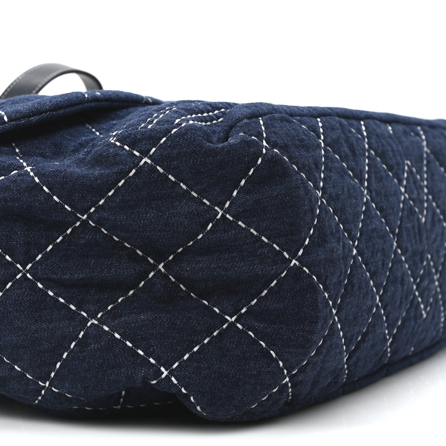 Denim Quilted Large Express Bowling Bag Blue