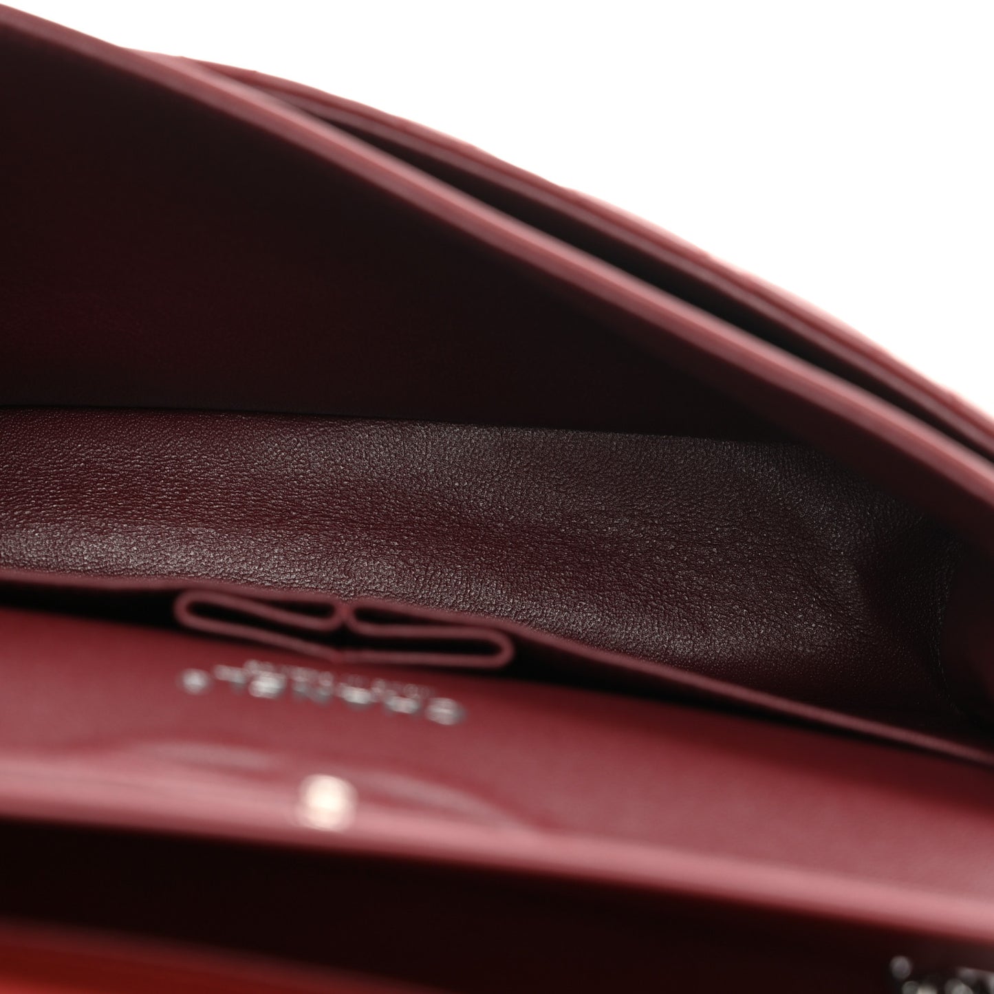 Lambskin Quilted Medium Double Flap Burgundy