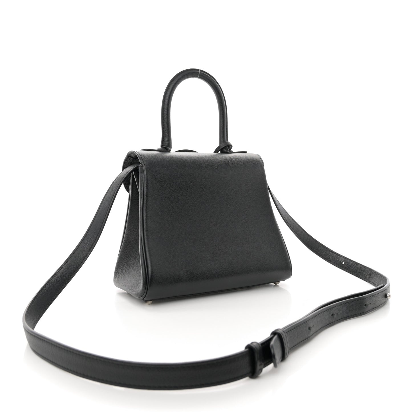 Grained Calfskin Mini Brillant Satchel Black