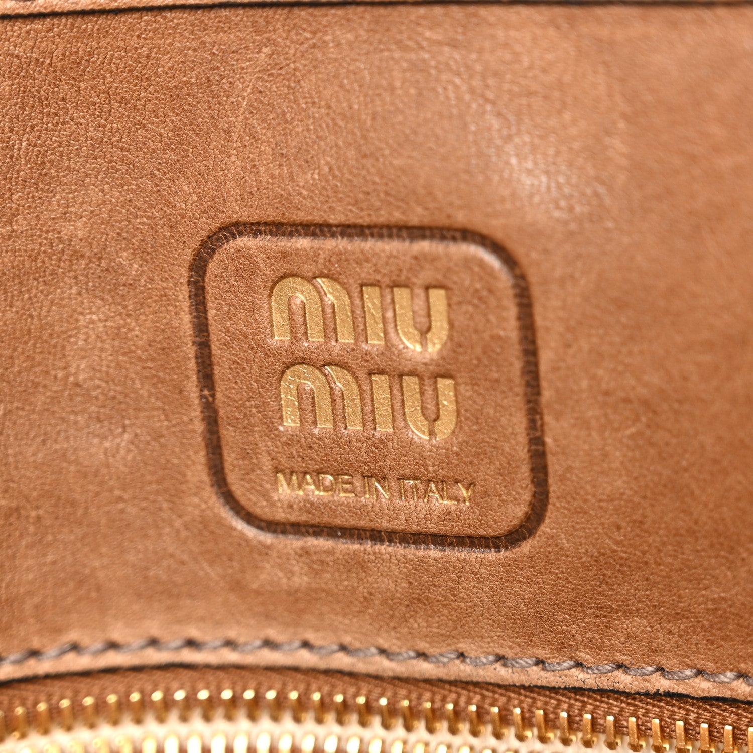 Miu Miu Nappa Medium Aventure Bag Rovere 6 of 9