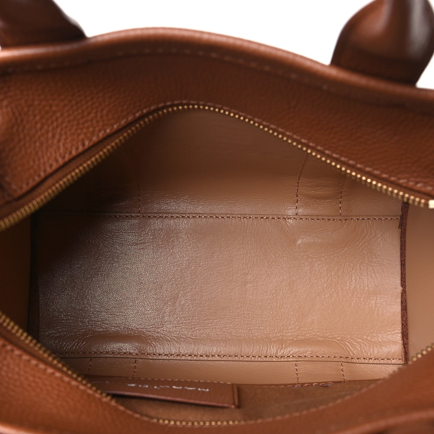 Grained Calfskin Small The Tote Bag Argan Oil