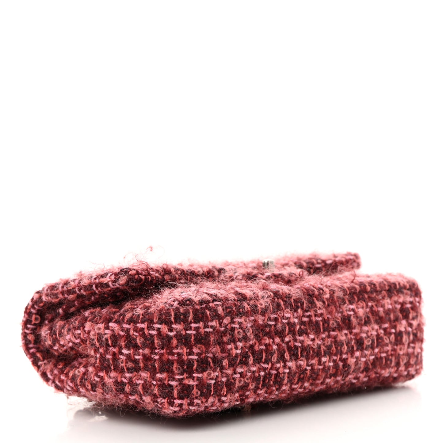 Tweed Quilted Medium Double Flap Red