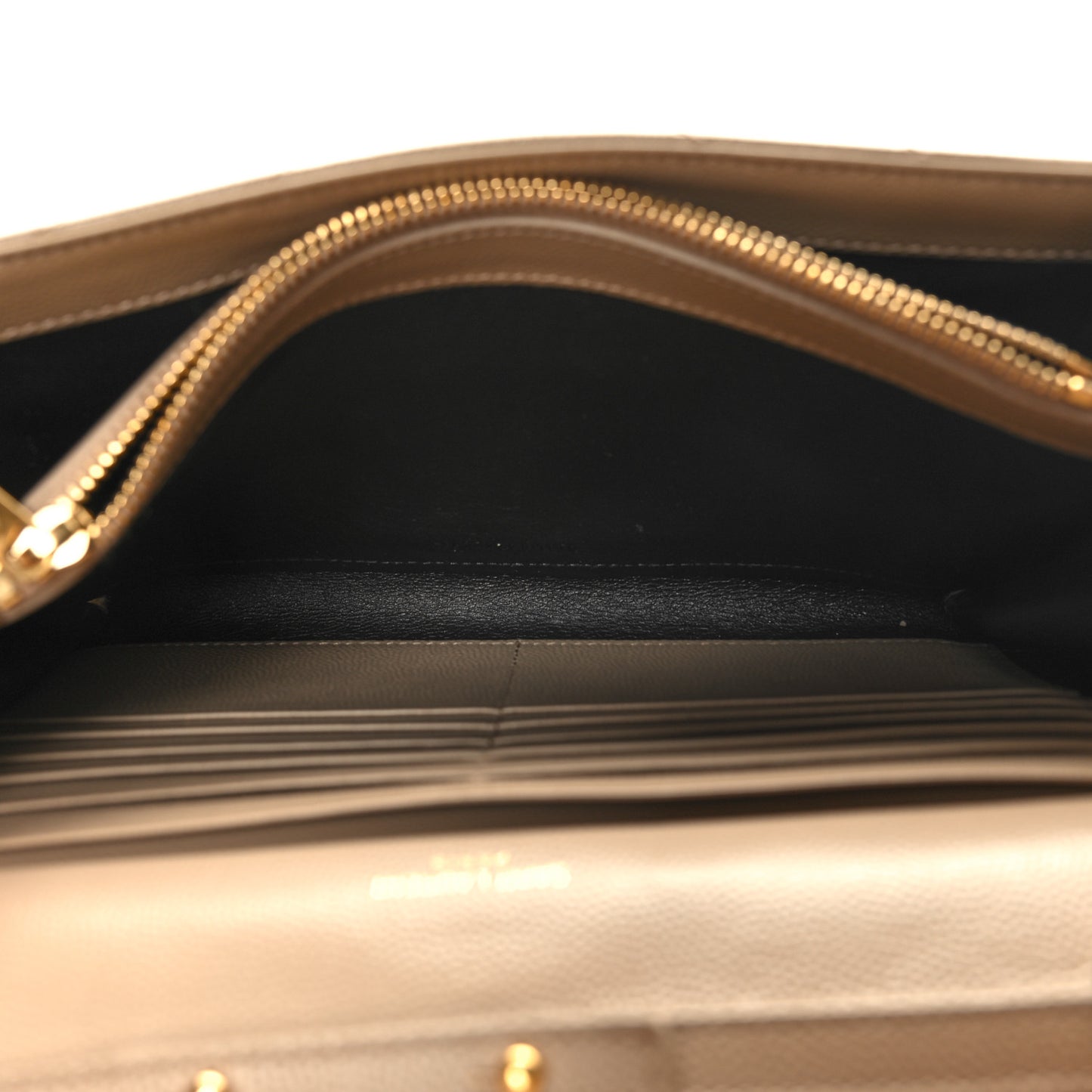 Grain De Poudre Matelasse Chevron Monogram Chain Wallet Nude Powder