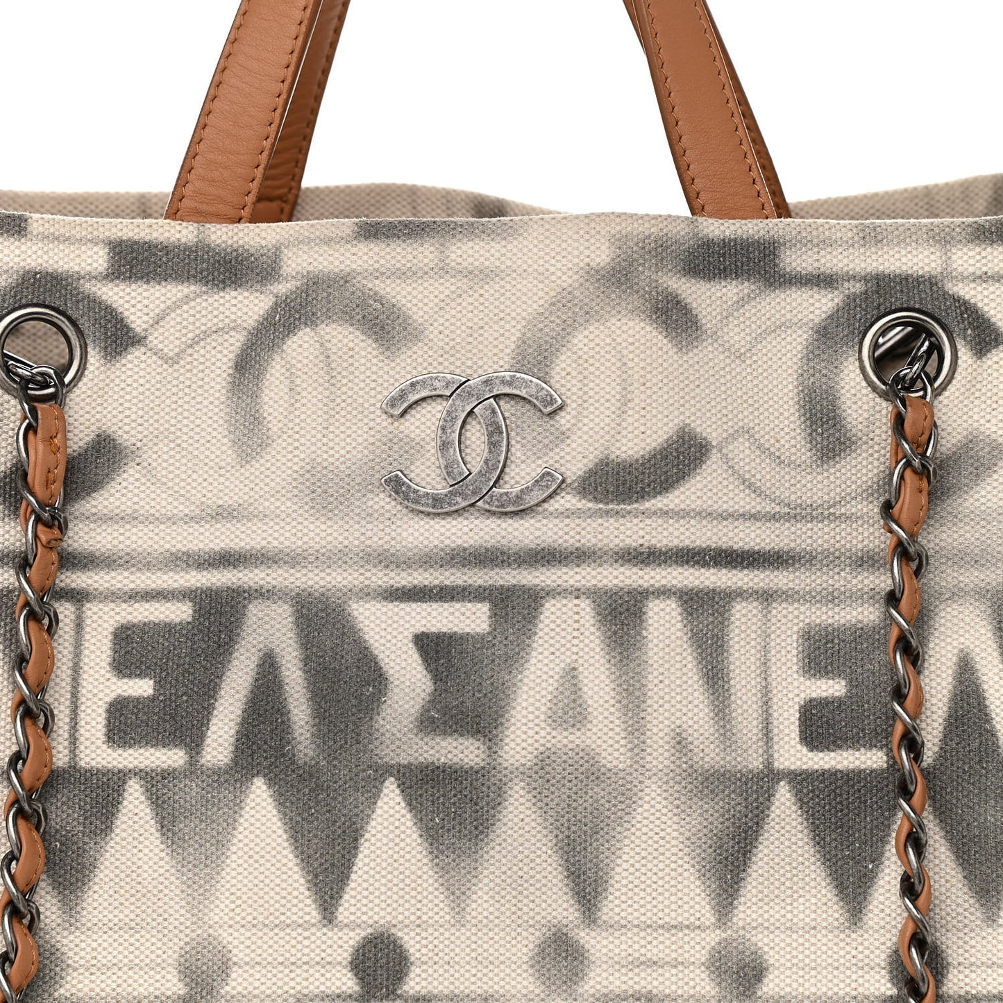 Canvas Large Iliad Shopping Tote Beige